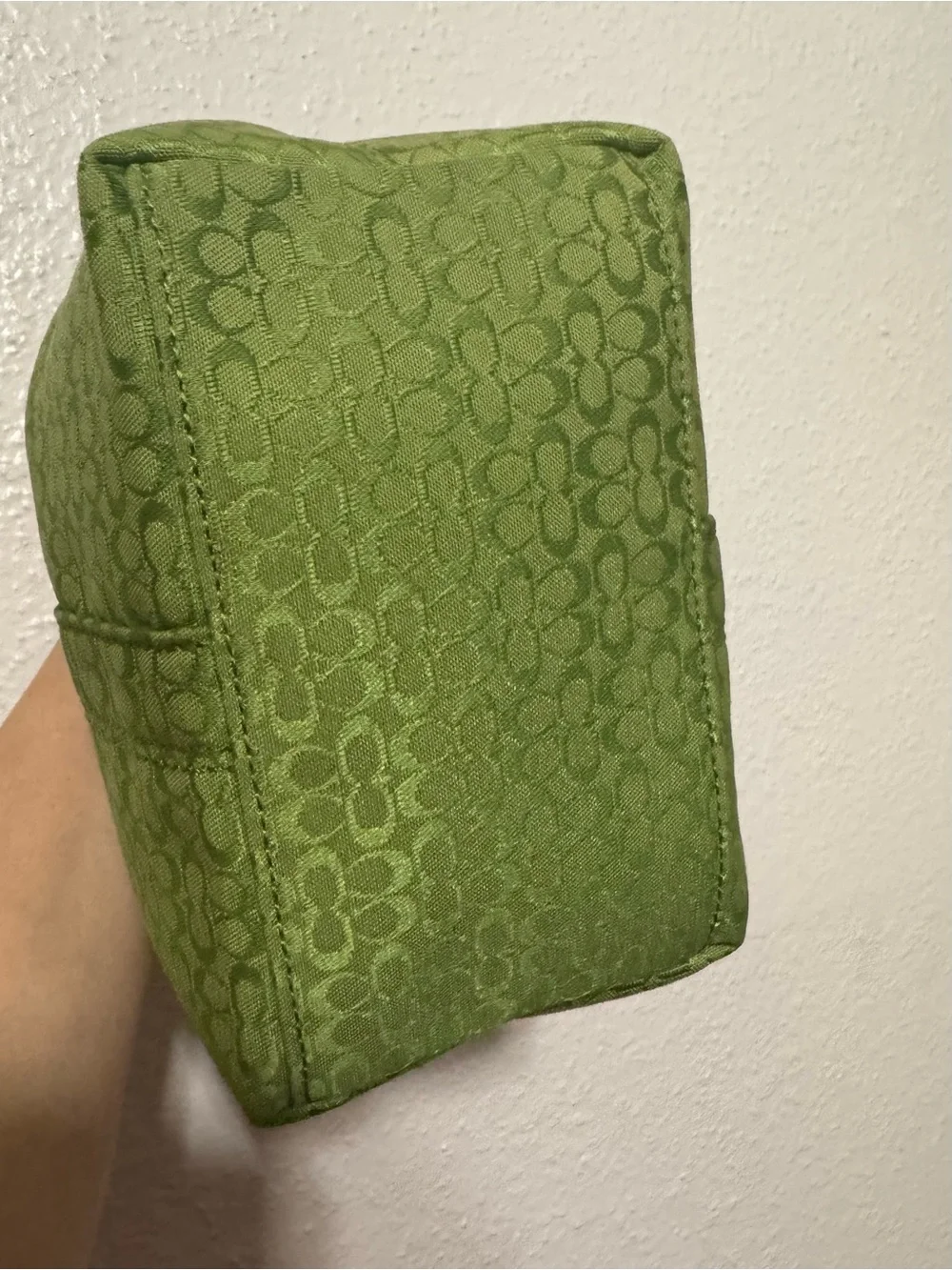 Coach Soho mini Vibrant Green Signature Jacquard Shoulder Bag